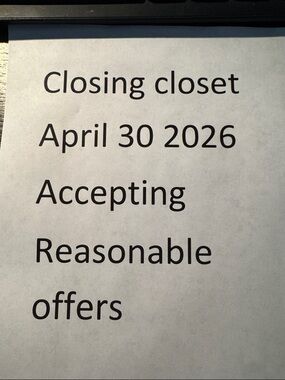 Printed Sign — Black Text on White Paper